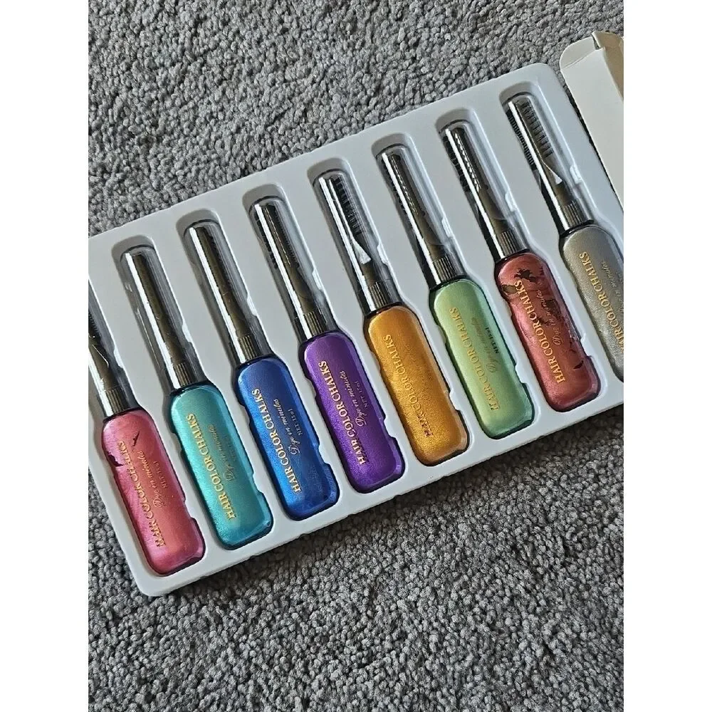 Temporary Hair Color Chalk 8 Colors Exp 2027 New Kids Play Style Dress-Up Fun